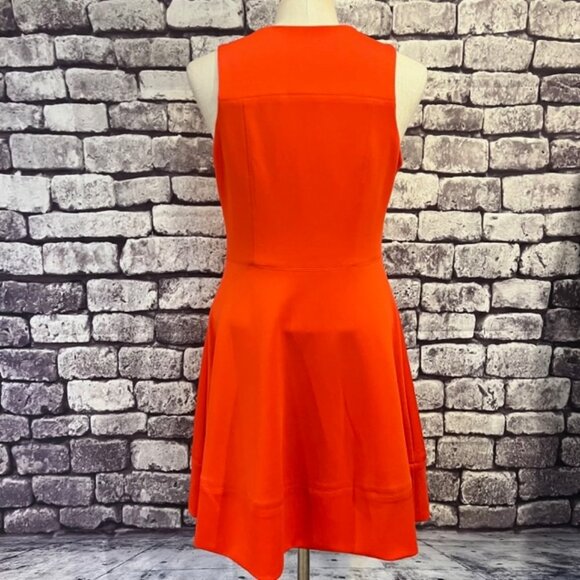 Vince Camuto Orange Sleeveless Full Zip Dress Size 8 - Picture 8 of 12